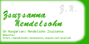 zsuzsanna mendelsohn business card
